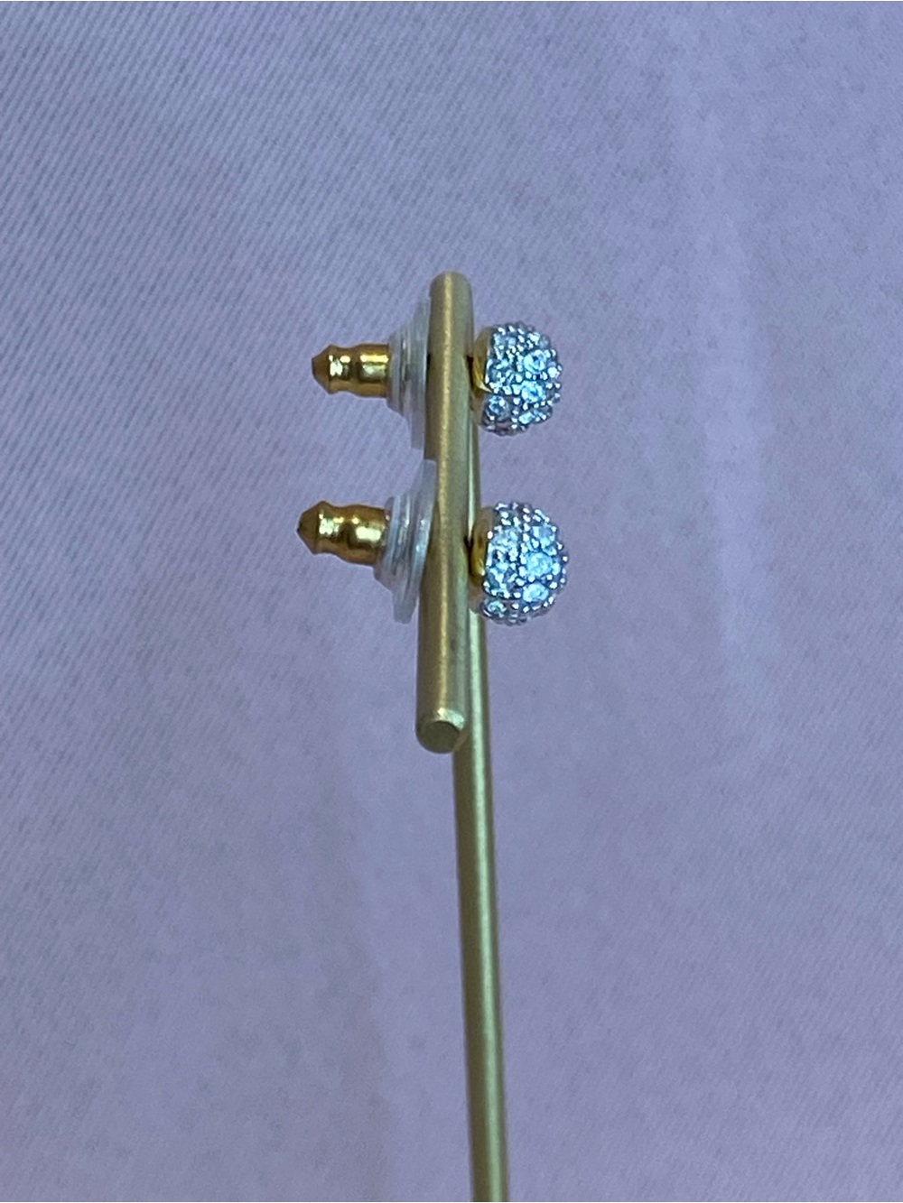 NWT Swarovski Brand Crystal Ball Pavé Stud Earrings - Picture 6 of 8